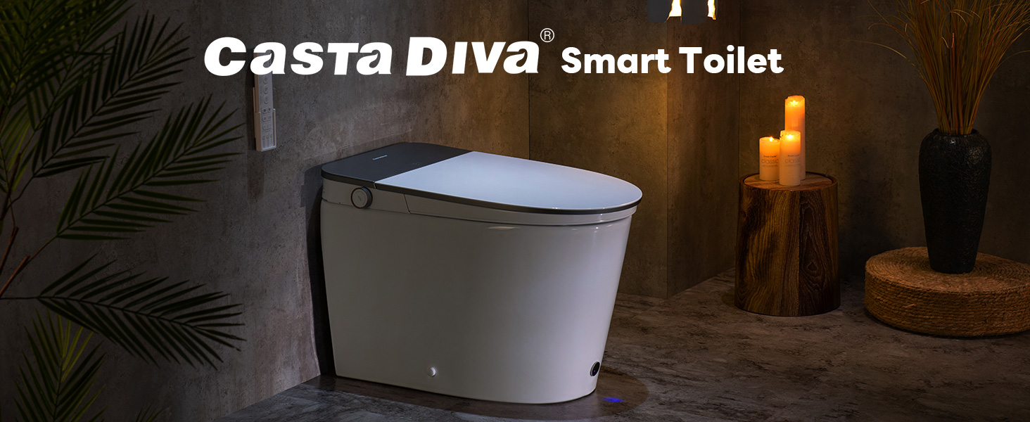 Casta Diva Smart Toilet with Bidet Built in, Auto Open/Close Lid